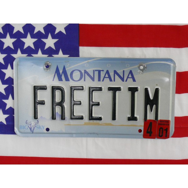 Americká spz Montana  freetime