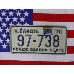 Americká spz North Dakota 97738