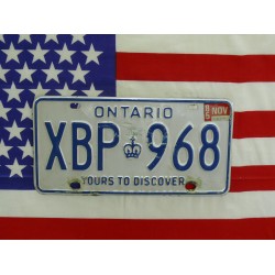 Kanadská spz Ontario xbp968