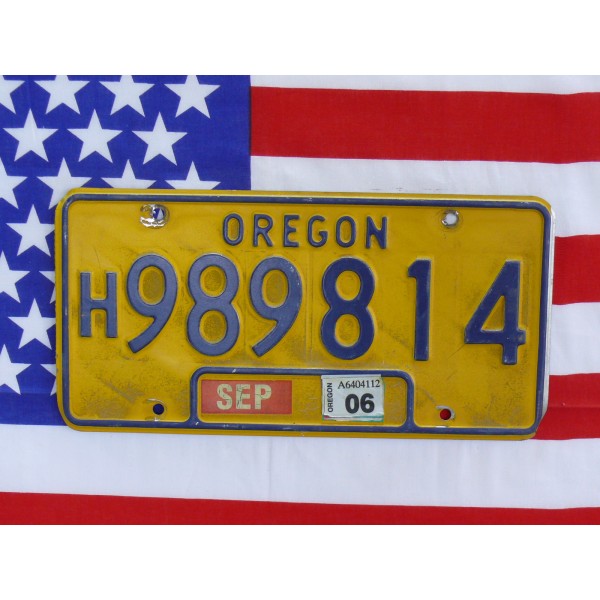 Americká SPZ Oregon 989814