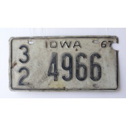 Americká SPZ Iowa 1967