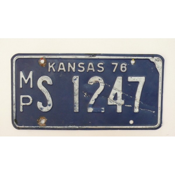 Americká SPZ Kansas 1976