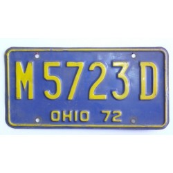 Americká spz  Ohio historická 1972