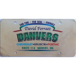 Americká reklamní SPZ prodejců automobilů DANVERS
