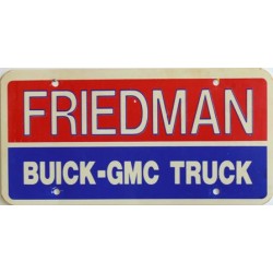 Americká reklamní SPZ prodejců automobilů FRIEDMAN