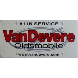 Americká reklamní SPZ prodejců automobilů VAN DEVERE