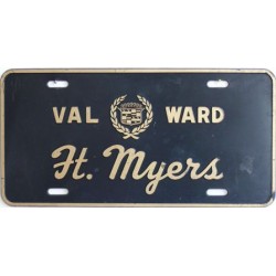 Americká reklamní SPZ prodejců automobilů VAL WARD