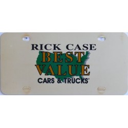 Americká reklamní SPZ prodejců automobilů RICK CASE
