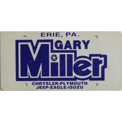 Americká reklamní SPZ prodejců automobilů GARY MILLER