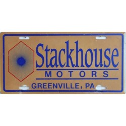 Americká reklamní SPZ prodejců automobilů STACKHOUSE