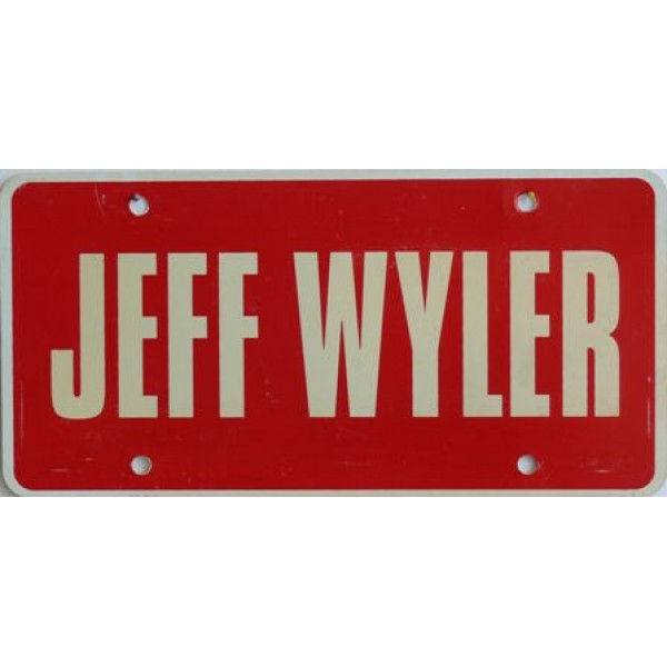 Americká reklamní SPZ prodejců automobilů JEFF WYLER