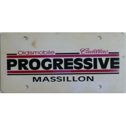 Americká reklamní SPZ prodejců automobilů PROGRESSIVE