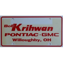 Americká reklamní SPZ prodejců automobilů KRIHWAN