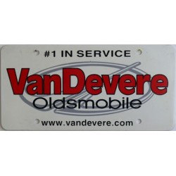 Americká reklamní SPZ prodejců automobilů VANDEVERE