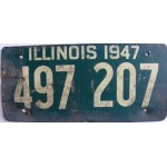 Americká historická spz Illinois ze sololitu pár 1947 