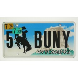 Americká SPZ Wyoming vanity