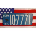 Americká spz Pennsylvania historická 1915 