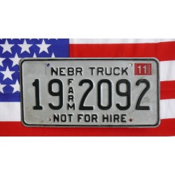 Americká spz Nebraska 