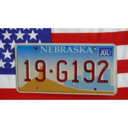 Americká spz Nebraska 