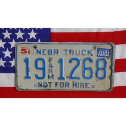 Americká spz Nebraska 