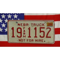 Americká spz Nebraska 