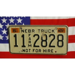 Americká spz Nebraska 