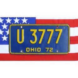 Americké SPZ Ohio pár 1972