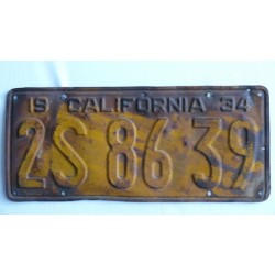 Americká spz California historická 1934