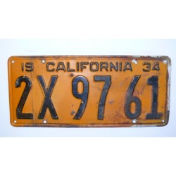 Americká spz California historická 1934