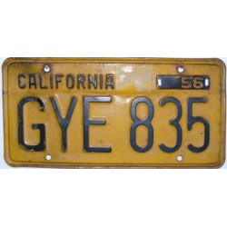 Americká SPZ California historická 1956