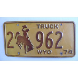 Americká spz Wyoming historická 1974