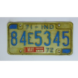 Americká spz Indiana 1972