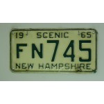 Americké spz New Hampshire historické 1965 pár