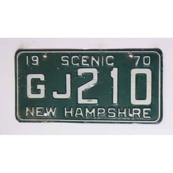 Americká spz New Hampshire historická 1970 pár