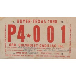 Americká převozní SPZ 