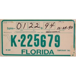 Americká převozní SPZ 