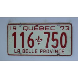 Kanadská spz Quebec r.1973