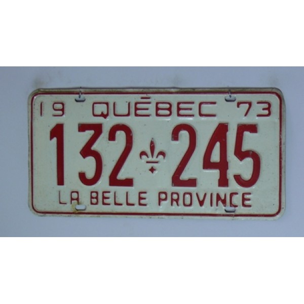 Kanadská spz Quebec r.1973