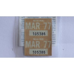 Registrační samolepka 