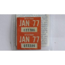 Registrační samolepka 