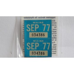 Registrační samolepka 