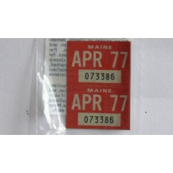 Registrační samolepka 